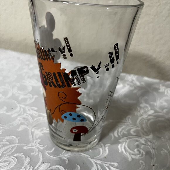 Disney Snow White & 7 Dwarves Grumpy Dwarf Drinking 5” Glass Clear Mushrooms - Picture 3 of 8